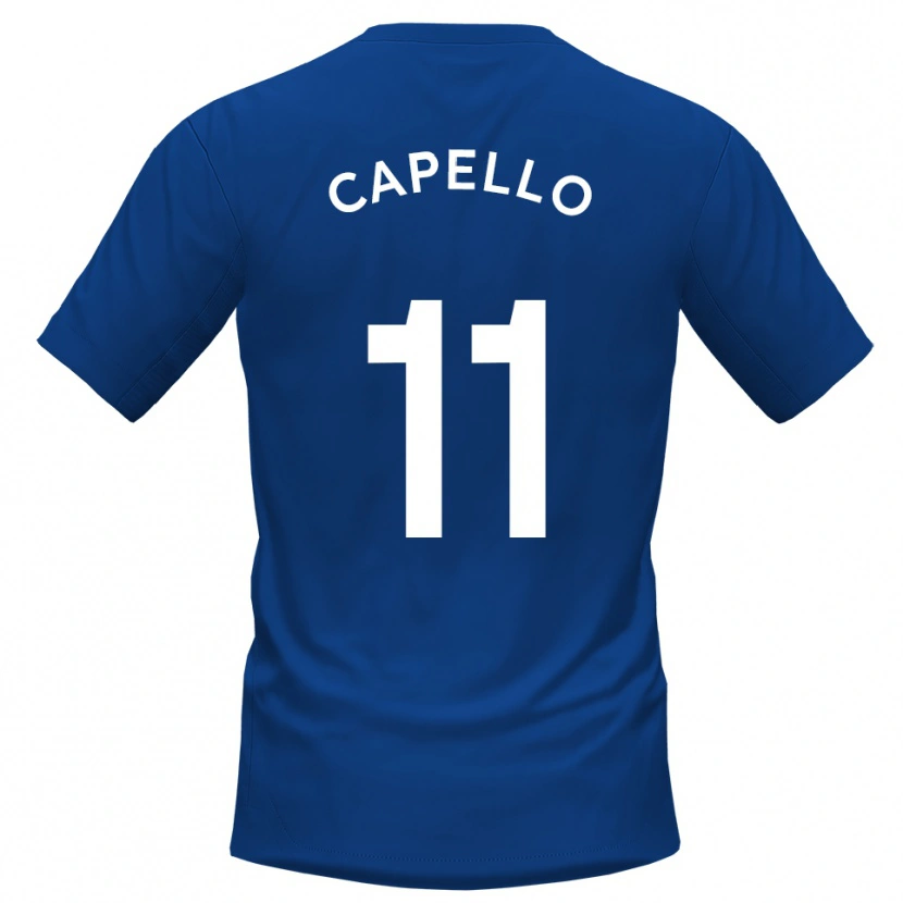 Danxen Criança Camisola Angelo Capello #11 Azul Branco Principal 2025/26 Camisa Brasil