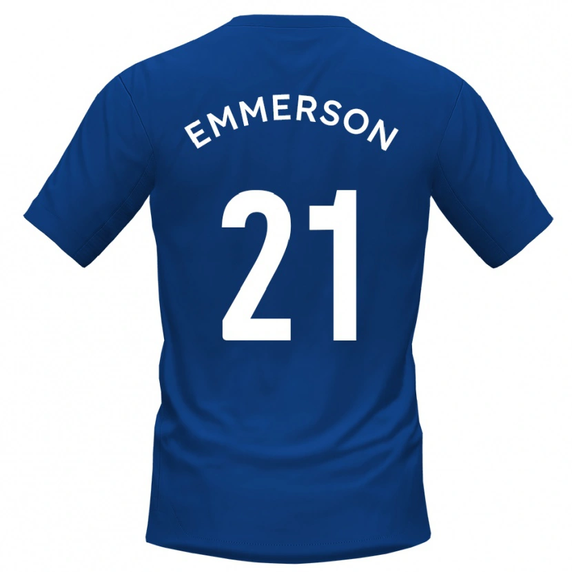 Danxen Criança Camisola Zak Emmerson #21 Azul Branco Principal 2025/26 Camisa Brasil
