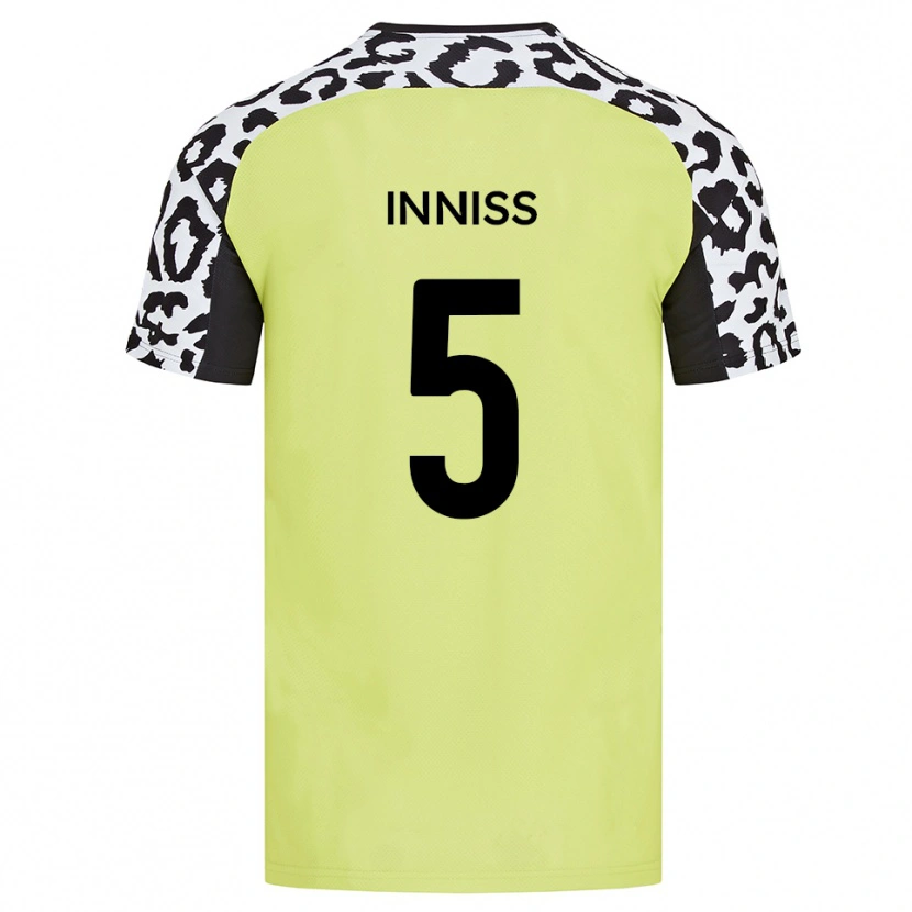 Danxen Criança Camisola Ryan Inniss #5 Amarelo Fluorescente Principal 2025/26 Camisa Brasil