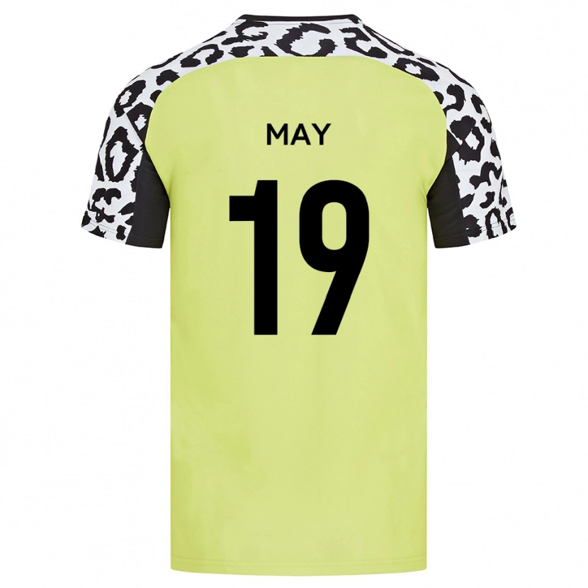 Danxen Criança Camisola Adam May #19 Amarelo Fluorescente Principal 2025/26 Camisa Brasil