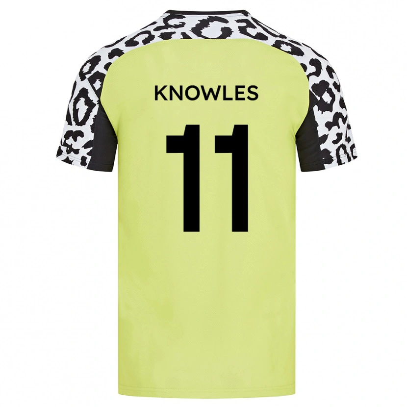 Danxen Criança Camisola Tom Knowles #11 Amarelo Fluorescente Principal 2025/26 Camisa Brasil