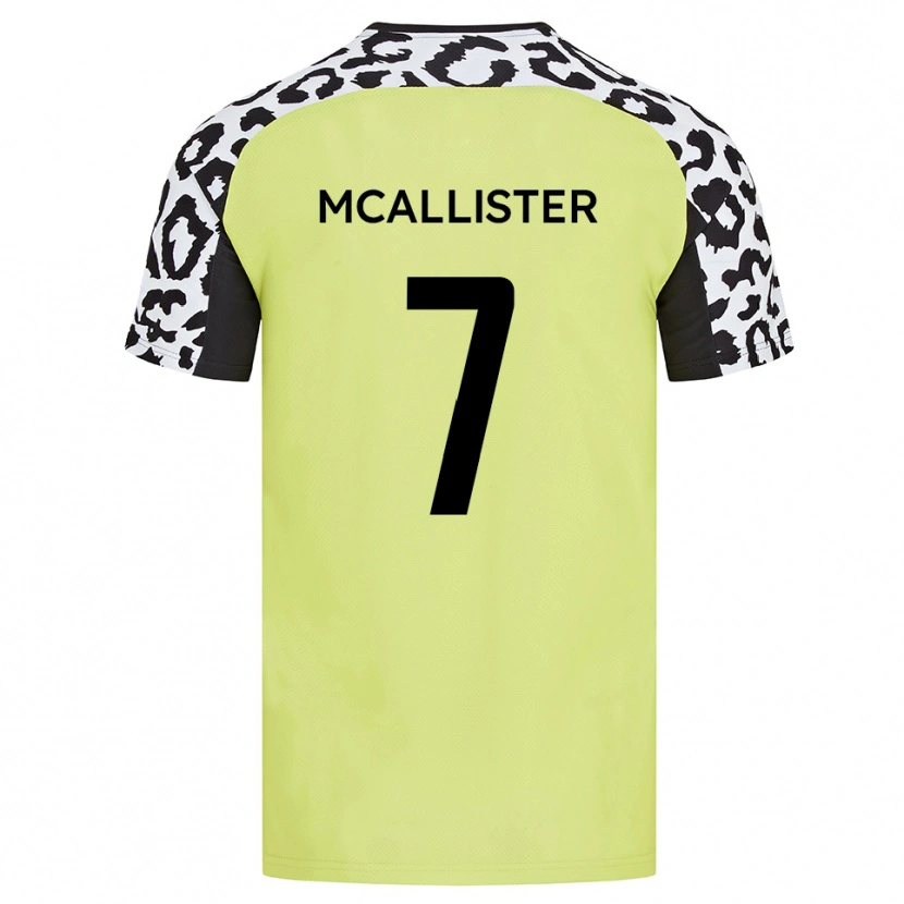 Danxen Criança Camisola Kyle Mcallister #7 Amarelo Fluorescente Principal 2025/26 Camisa Brasil