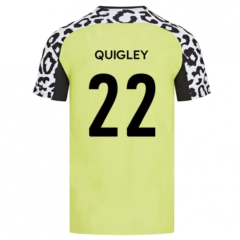 Danxen Criança Camisola Joe Quigley #22 Amarelo Fluorescente Principal 2025/26 Camisa Brasil