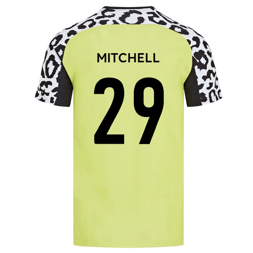 Danxen Criança Camisola Kairo Mitchell #29 Amarelo Fluorescente Principal 2025/26 Camisa Brasil