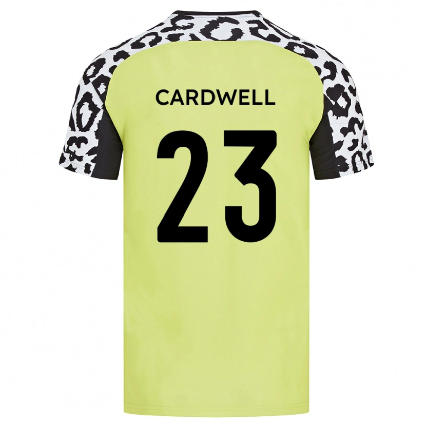 Danxen Criança Camisola Harry Cardwell #23 Amarelo Fluorescente Principal 2025/26 Camisa Brasil
