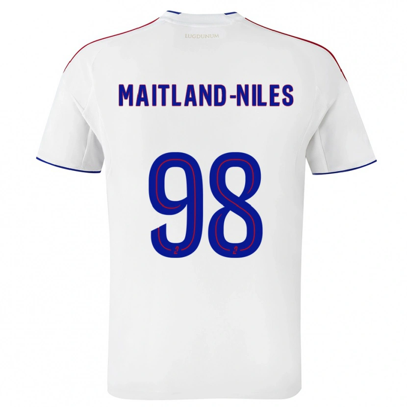 Danxen Criança Camisola Ainsley Maitland-Niles #98 Branco Vermelho Principal 2025/26 Camisa Brasil