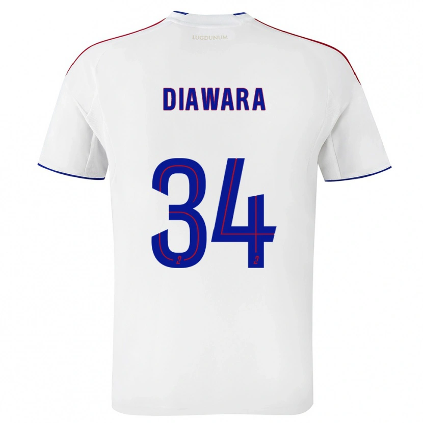Danxen Criança Camisola Mahamadou Diawara #34 Branco Vermelho Principal 2025/26 Camisa Brasil