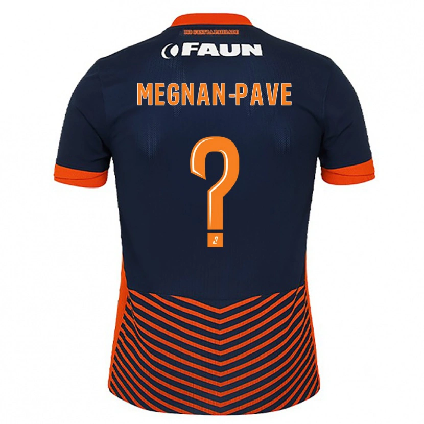 Danxen Criança Camisola Lacine Megnan-Pave #0 Azul Meia-Noite Laranja Principal 2025/26 Camisa Brasil