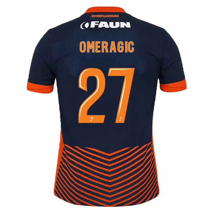 Danxen Criança Camisola Becir Omeragic #27 Azul Meia-Noite Laranja Principal 2025/26 Camisa Brasil