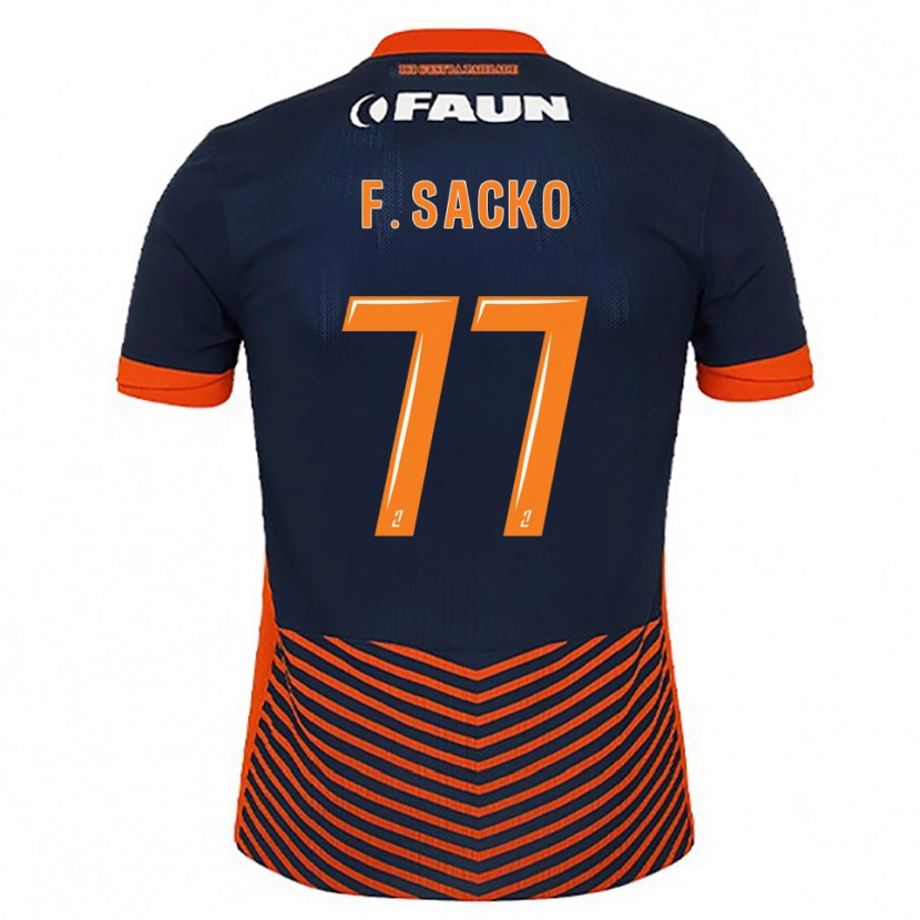 Danxen Criança Camisola Falaye Sacko #77 Azul Meia-Noite Laranja Principal 2025/26 Camisa Brasil