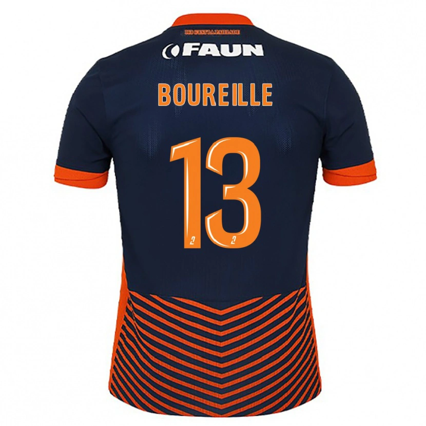 Danxen Criança Camisola Celeste Boureille #13 Azul Meia-Noite Laranja Principal 2025/26 Camisa Brasil