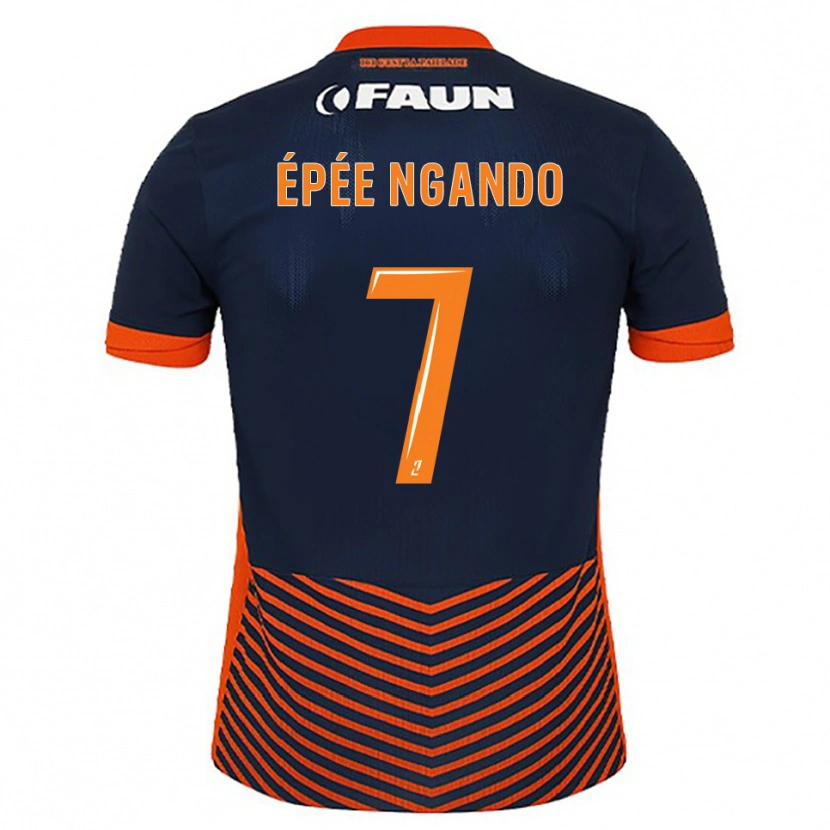Danxen Criança Camisola Pierre Épée Ngando #7 Azul Meia-Noite Laranja Principal 2025/26 Camisa Brasil