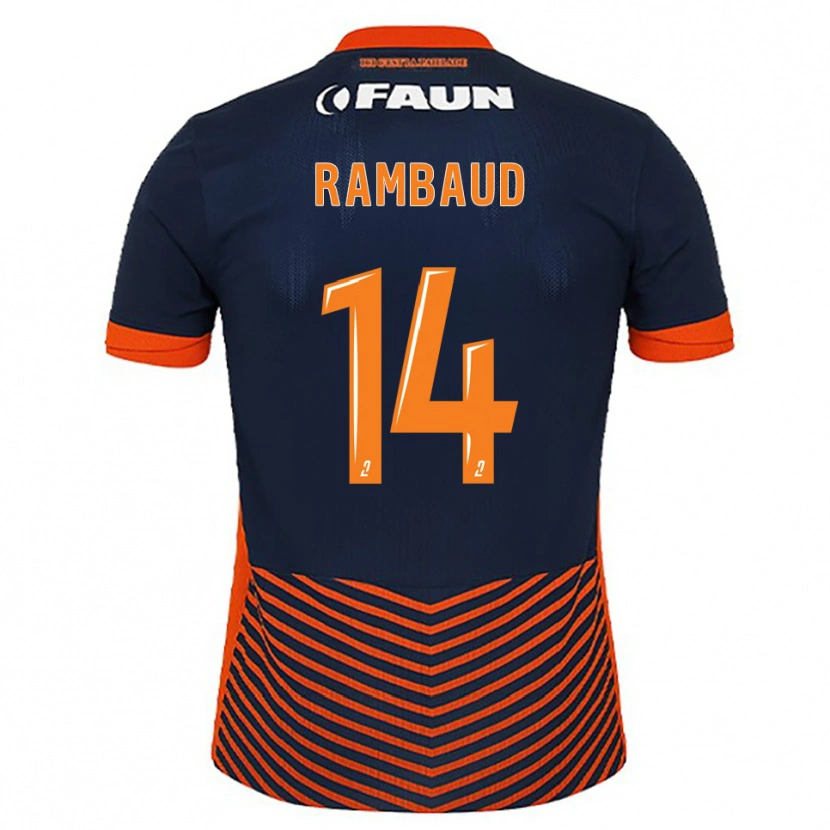 Danxen Criança Camisola Elisa Rambaud #14 Azul Meia-Noite Laranja Principal 2025/26 Camisa Brasil