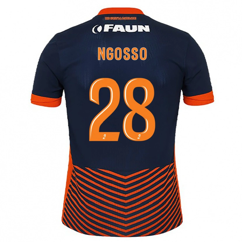 Danxen Criança Camisola Glenn Ngosso #28 Azul Meia-Noite Laranja Principal 2025/26 Camisa Brasil
