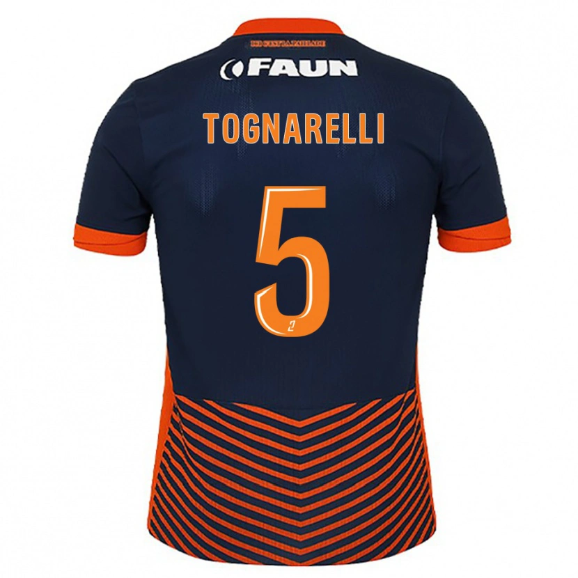 Danxen Criança Camisola Angelo Tognarelli #5 Azul Meia-Noite Laranja Principal 2025/26 Camisa Brasil
