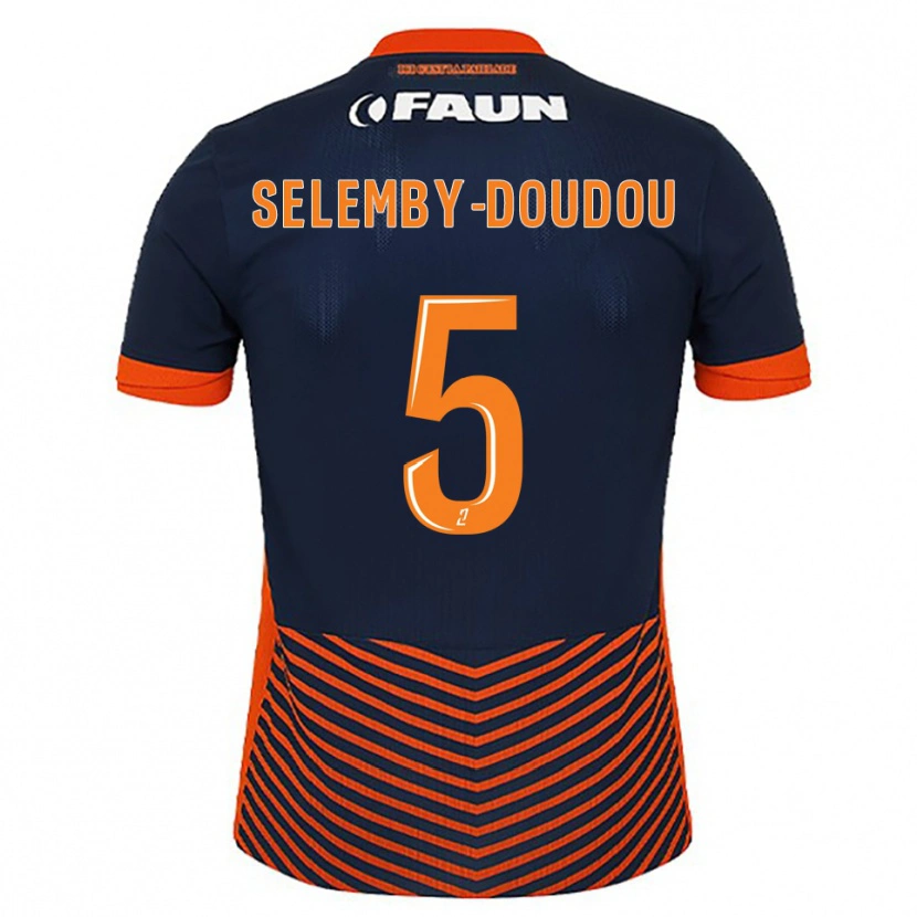 Danxen Criança Camisola Basile Selemby-Doudou #5 Azul Meia-Noite Laranja Principal 2025/26 Camisa Brasil