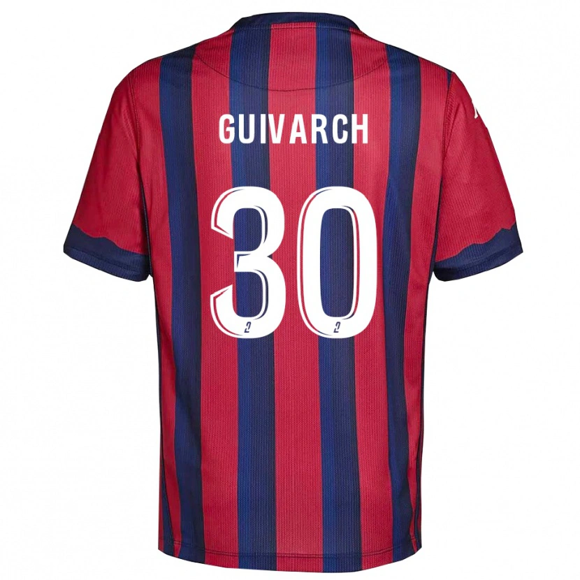 Danxen Criança Camisola Théo Guivarch #30 Vinho Azul Marinho Principal 2025/26 Camisa Brasil