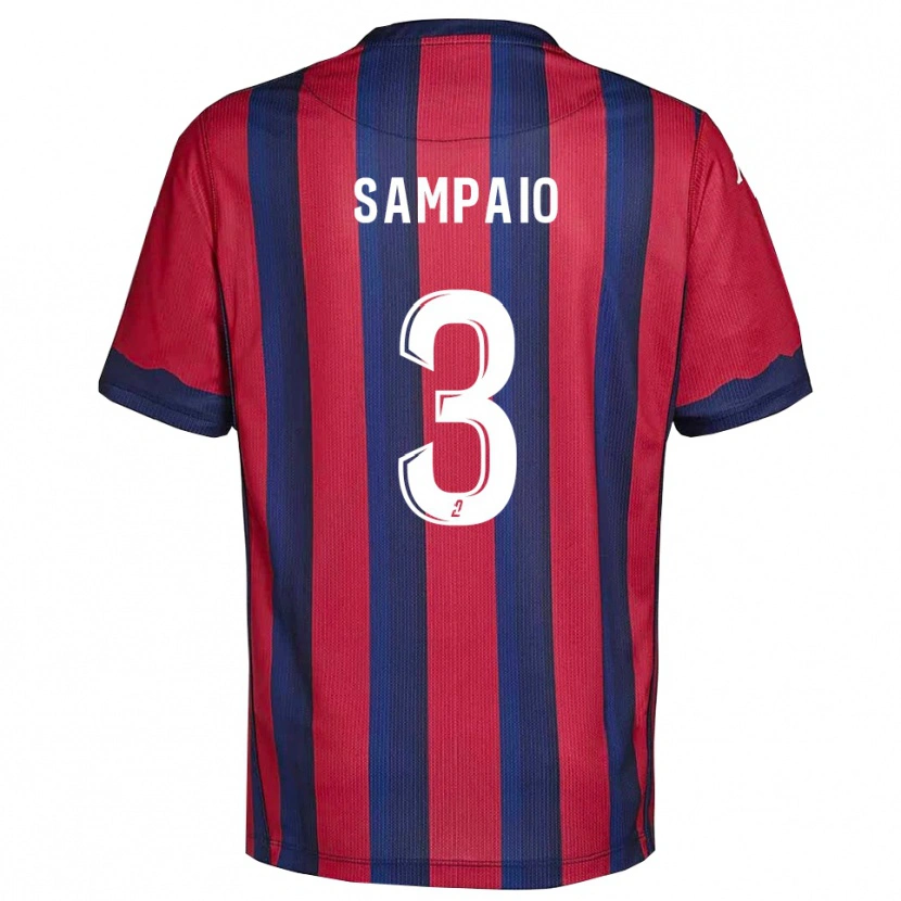 Danxen Criança Camisola Noah Sampaio #3 Vinho Azul Marinho Principal 2025/26 Camisa Brasil