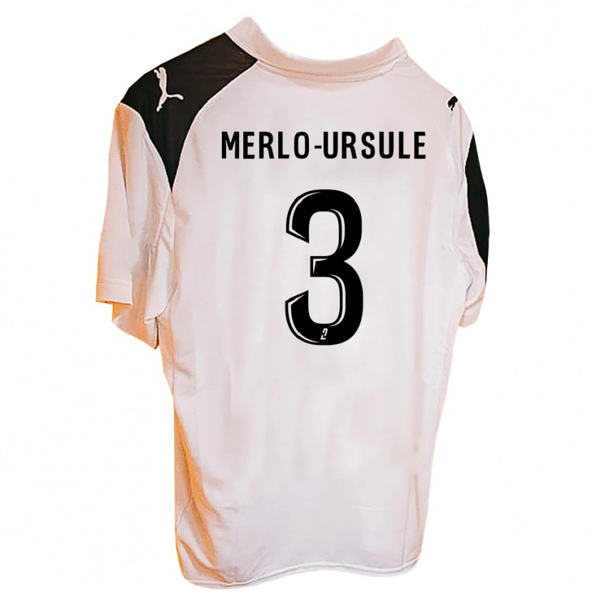 Danxen Criança Camisola Francois-Xavier Merlo-Ursule #3 Preto Branco Principal 2025/26 Camisa Brasil