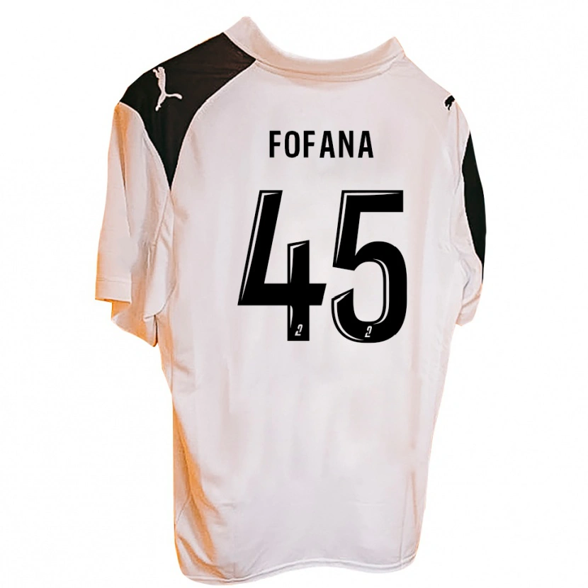 Danxen Criança Camisola Ibrahim Fofana #45 Preto Branco Principal 2025/26 Camisa Brasil