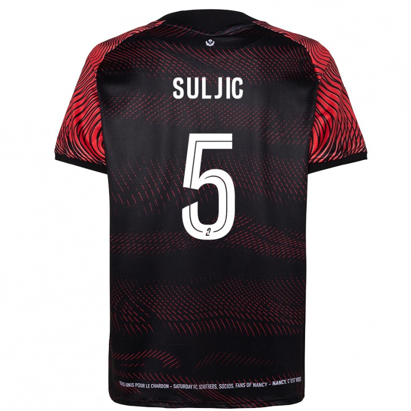 Danxen Criança Camisola Cazim Suljic #5 Branco Vermelho Principal 2025/26 Camisa Brasil