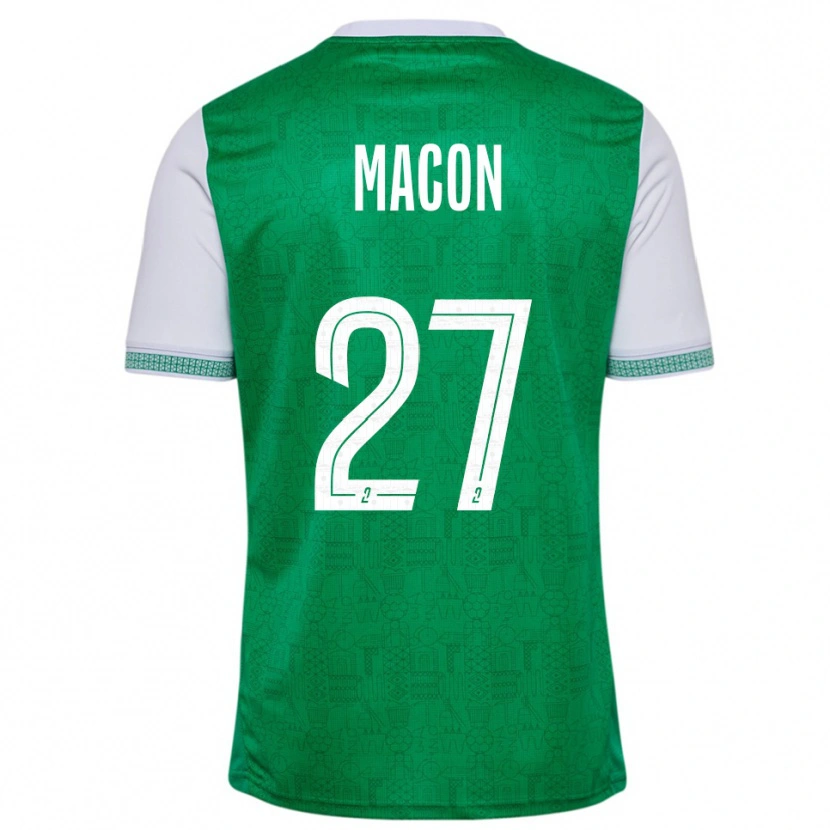 Danxen Criança Camisola Yvann Maçon #27 Verde Branco Principal 2025/26 Camisa Brasil