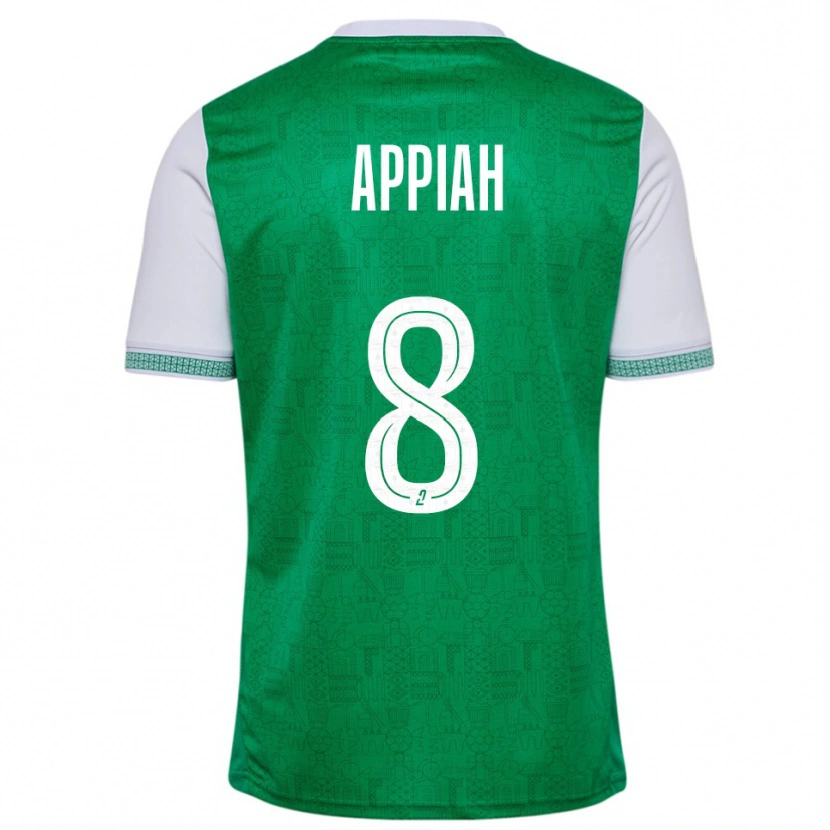Danxen Criança Camisola Dennis Appiah #8 Verde Branco Principal 2025/26 Camisa Brasil
