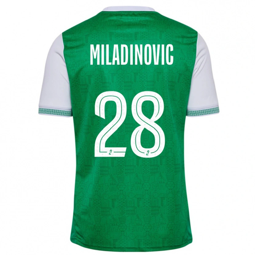 Danxen Criança Camisola Igor Miladinovic #28 Verde Branco Principal 2025/26 Camisa Brasil