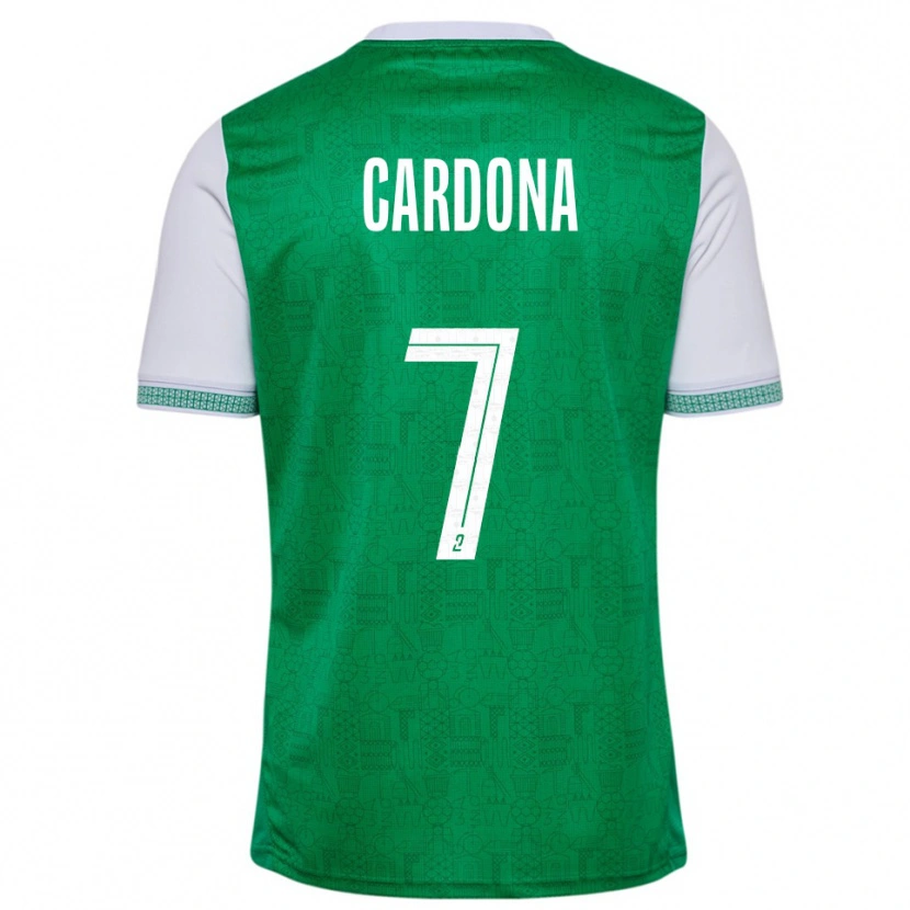 Danxen Criança Camisola Irvin Cardona #7 Verde Branco Principal 2025/26 Camisa Brasil