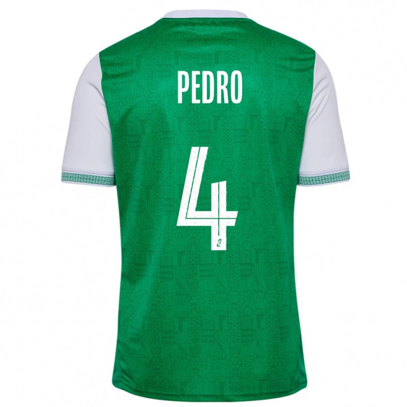 Danxen Criança Camisola Kévin Pedro #4 Verde Branco Principal 2025/26 Camisa Brasil