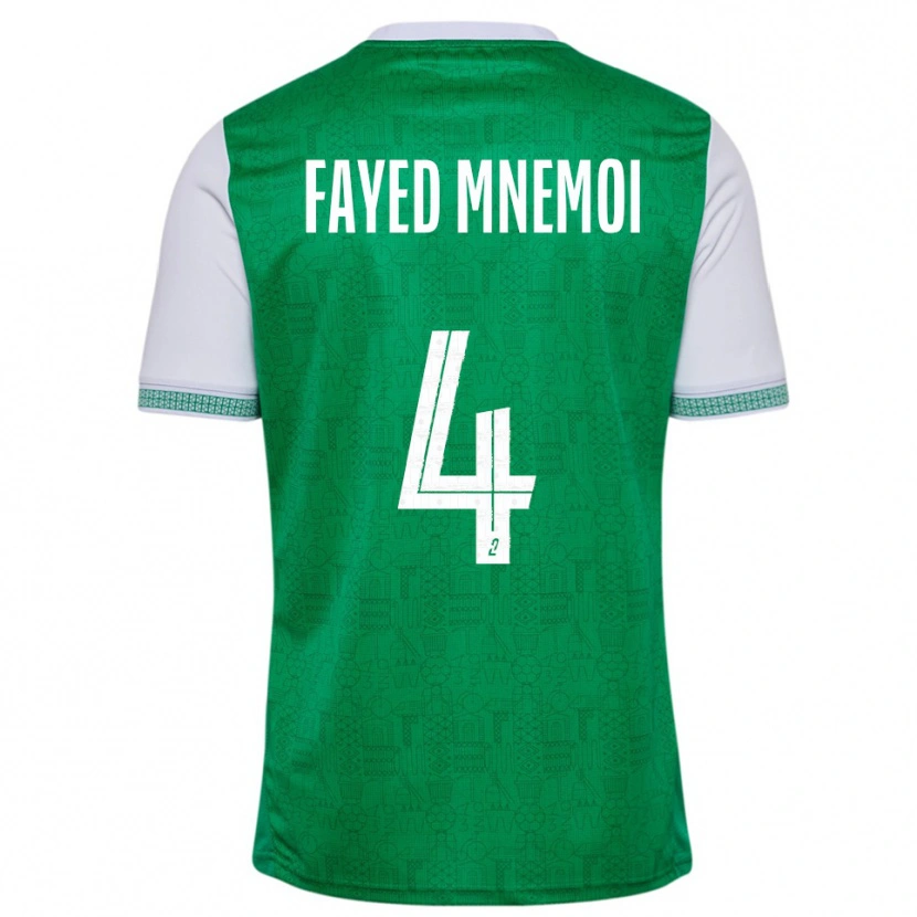 Danxen Criança Camisola El Fayed Mnemoi #4 Verde Branco Principal 2025/26 Camisa Brasil
