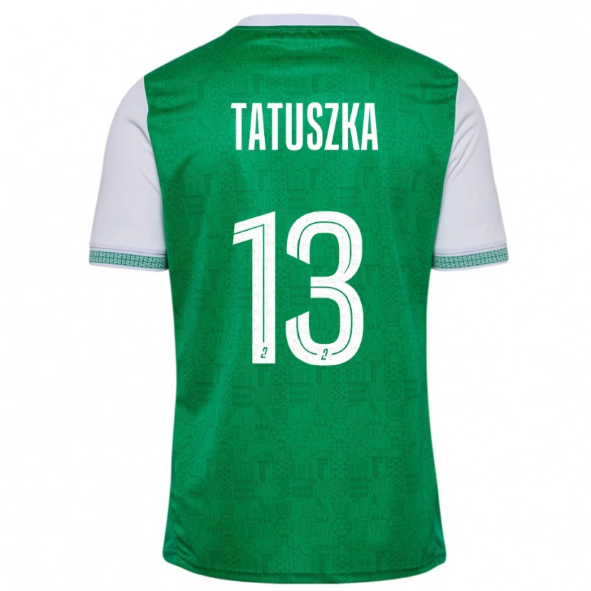 Danxen Criança Camisola Maxence Tatuszka #13 Verde Branco Principal 2025/26 Camisa Brasil