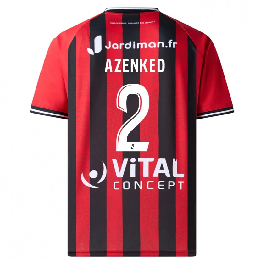 Danxen Criança Camisola Mustapha Azenked #2 Vermelho Preto Principal 2025/26 Camisa Brasil