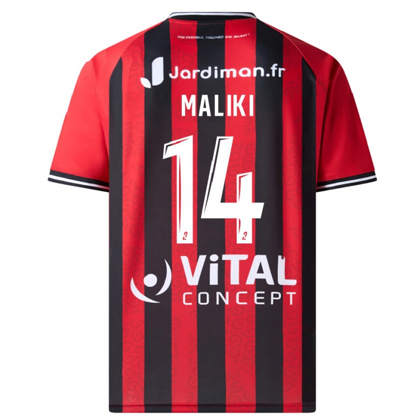 Danxen Criança Camisola Abdou Maliki #14 Vermelho Preto Principal 2025/26 Camisa Brasil