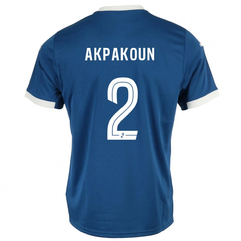 Danxen Criança Camisola Tom Akpakoun #2 Azul Branco Principal 2025/26 Camisa Brasil