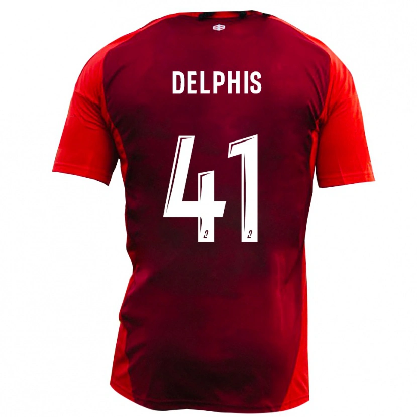 Danxen Criança Camisola Thibault Delphis #41 Vermelho Borgonha Principal 2025/26 Camisa Brasil