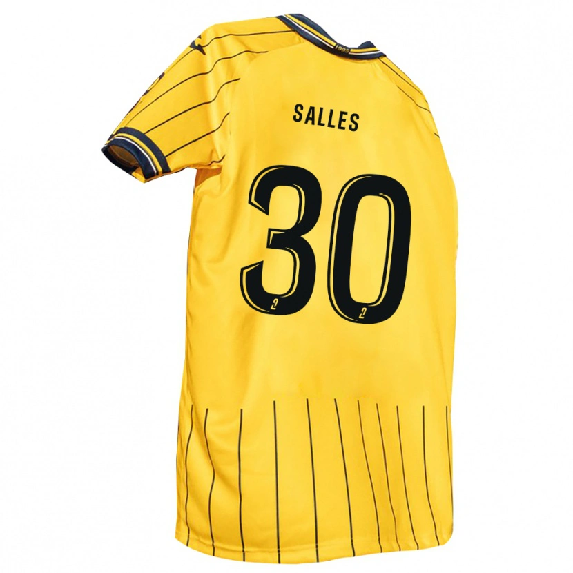 Danxen Criança Camisola Esteban Salles #30 Amarelo Azul Marinho Principal 2025/26 Camisa Brasil
