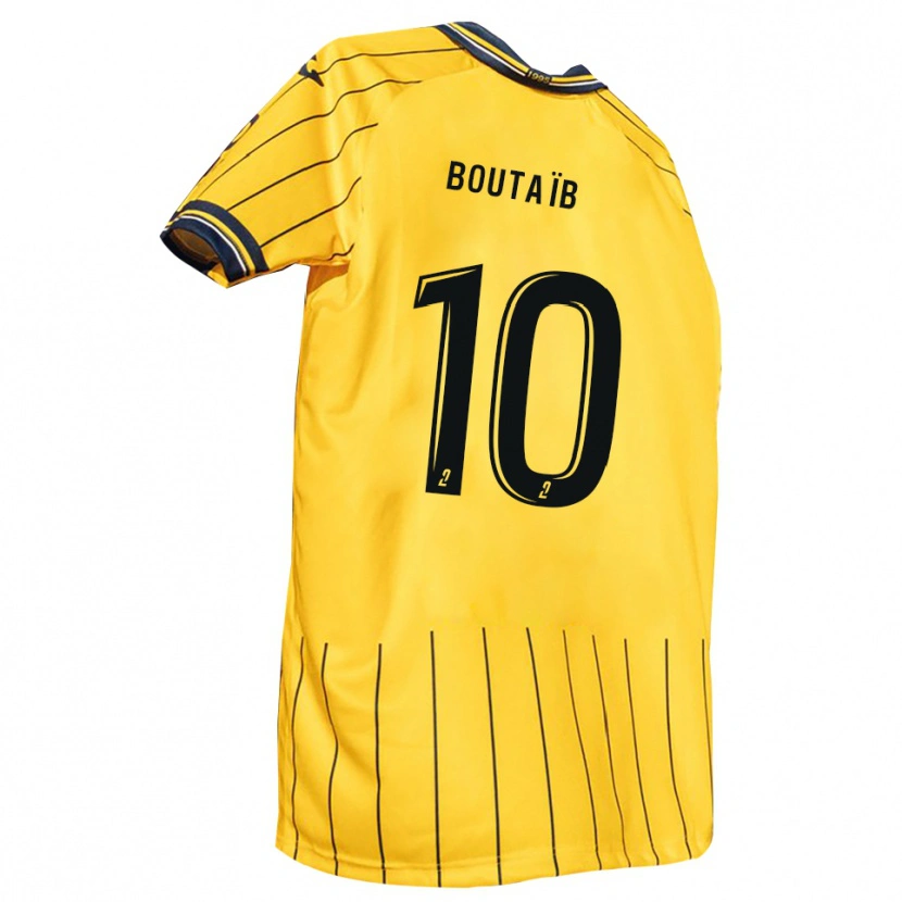 Danxen Criança Camisola Khalid Boutaïb #10 Amarelo Azul Marinho Principal 2025/26 Camisa Brasil