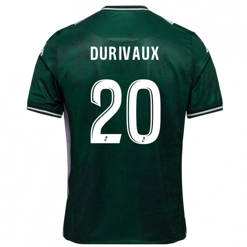Danxen Criança Camisola Dylan Durivaux #20 Verde Branco Principal 2025/26 Camisa Brasil