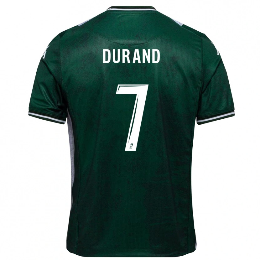 Danxen Criança Camisola Damien Durand #7 Verde Branco Principal 2025/26 Camisa Brasil