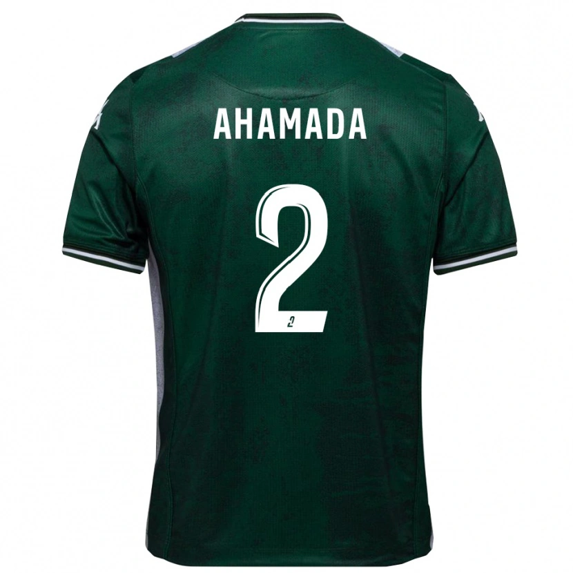 Danxen Criança Camisola Mohafidh Ahamada #2 Verde Branco Principal 2025/26 Camisa Brasil