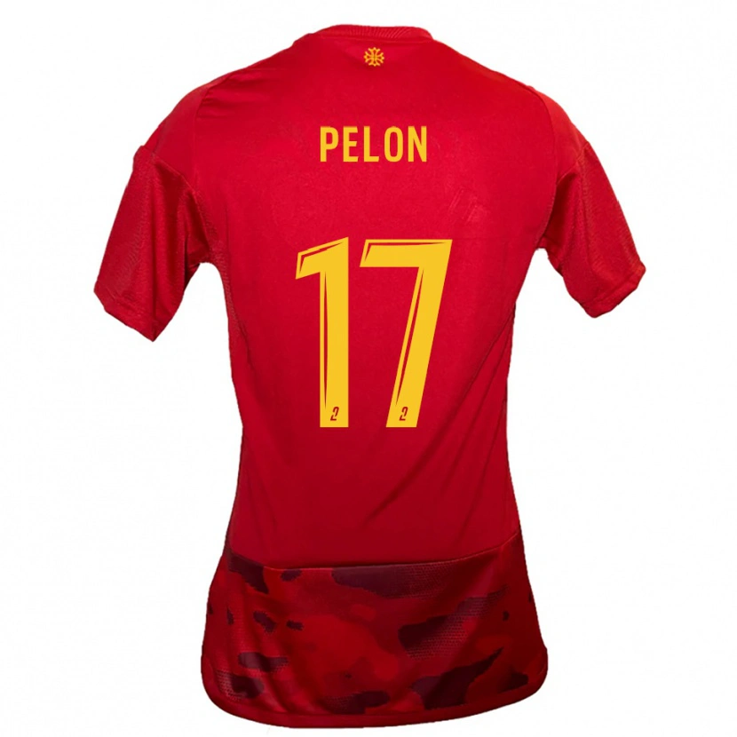 Danxen Criança Camisola Aurélien Pelon #17 Vermelho Amarelo Principal 2025/26 Camisa Brasil