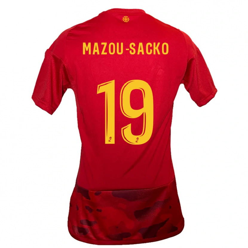 Danxen Criança Camisola Derek Mazou-Sacko #19 Vermelho Amarelo Principal 2025/26 Camisa Brasil