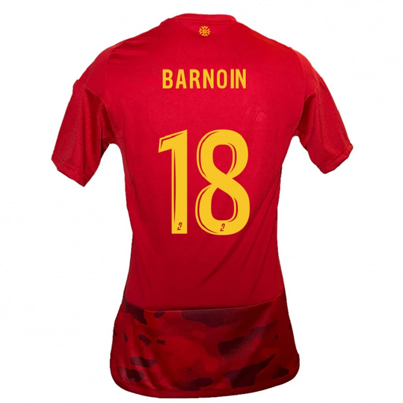 Danxen Criança Camisola Ninon Barnoin #18 Vermelho Amarelo Principal 2025/26 Camisa Brasil