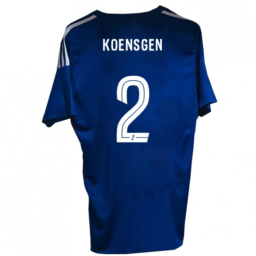 Danxen Criança Camisola Félicien Koensgen #2 Azul Branco Principal 2025/26 Camisa Brasil