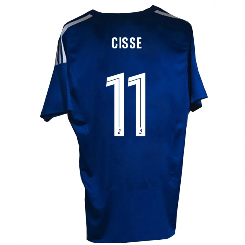 Danxen Criança Camisola Lamine Cissé #11 Azul Branco Principal 2025/26 Camisa Brasil
