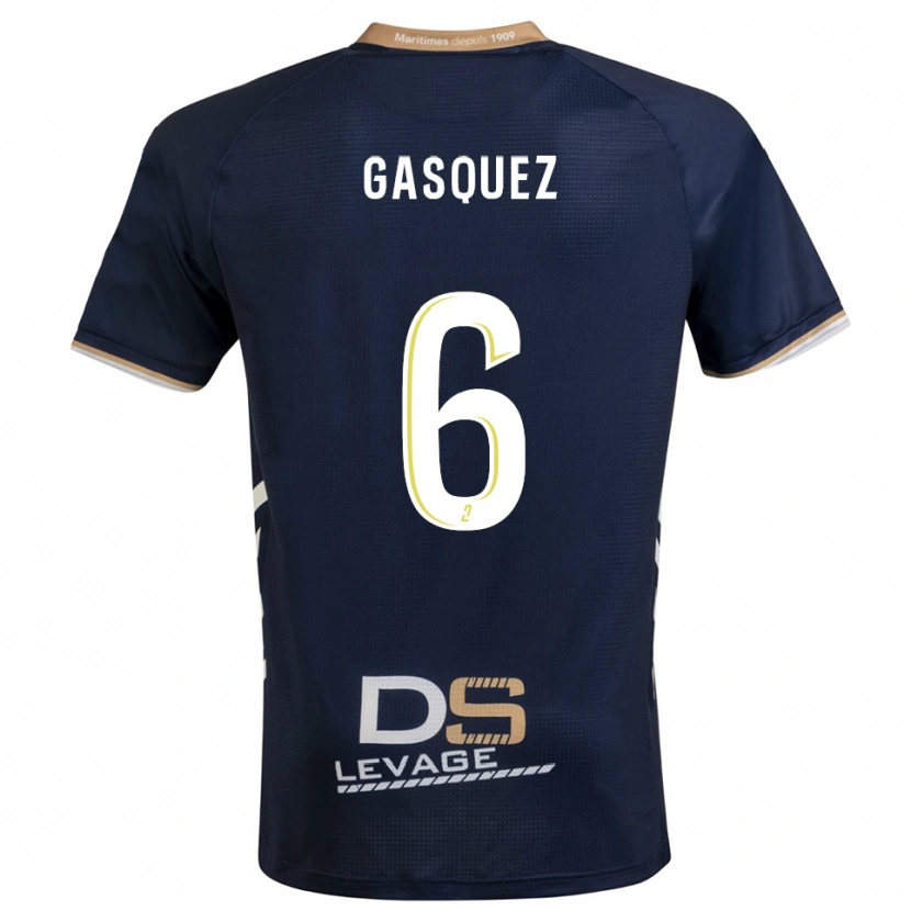 Danxen Criança Camisola Isaac Gasquez #6 Azul Marinho Dourado Principal 2025/26 Camisa Brasil