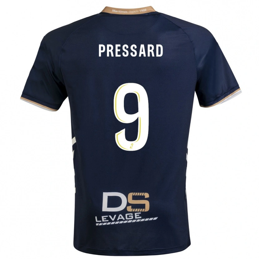 Danxen Criança Camisola Alan Pressard #9 Azul Marinho Dourado Principal 2025/26 Camisa Brasil