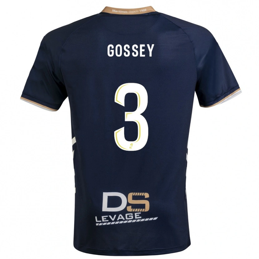 Danxen Criança Camisola Matheo Gossey #3 Azul Marinho Dourado Principal 2025/26 Camisa Brasil