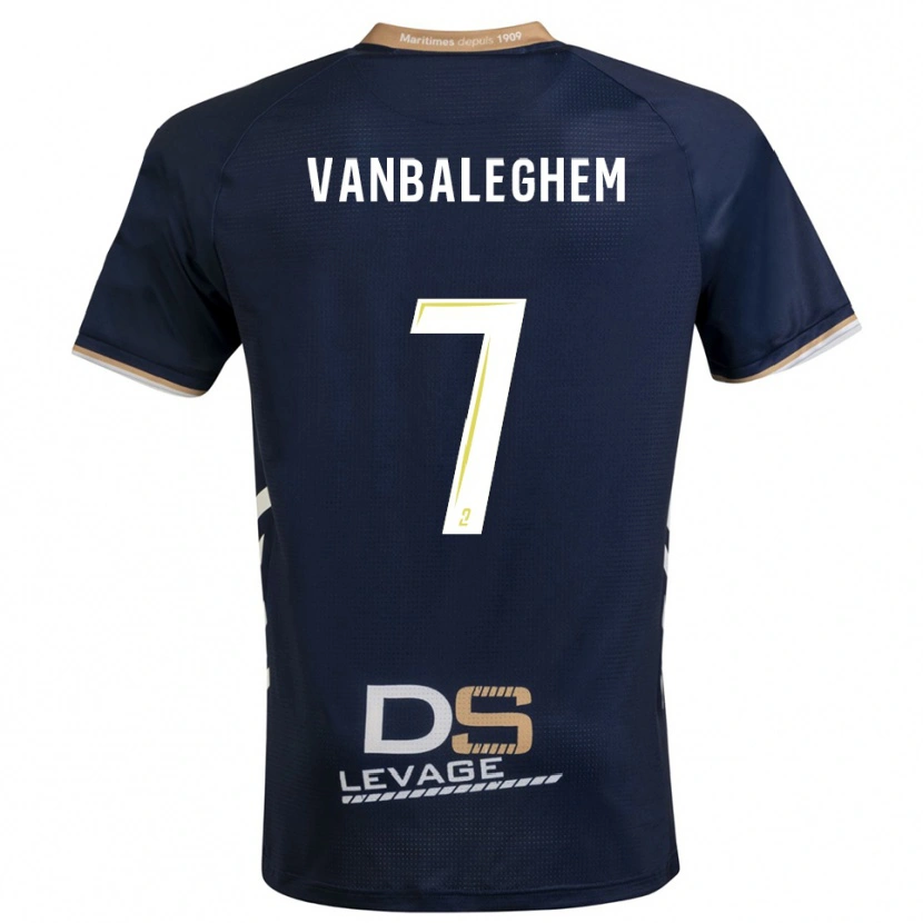 Danxen Criança Camisola Martin Vanbaleghem #7 Azul Marinho Dourado Principal 2025/26 Camisa Brasil